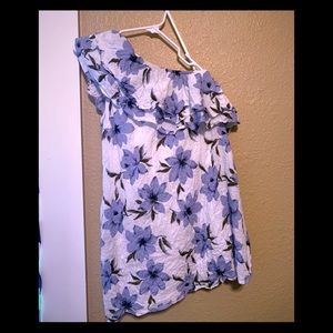 One Shoulder Floral Dress